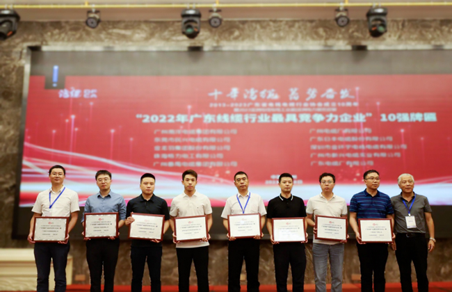 广东省电线电缆行业大会召开，，，，，，，巅峰国际电缆获“广东线缆行业10强（前三强）”等荣誉！